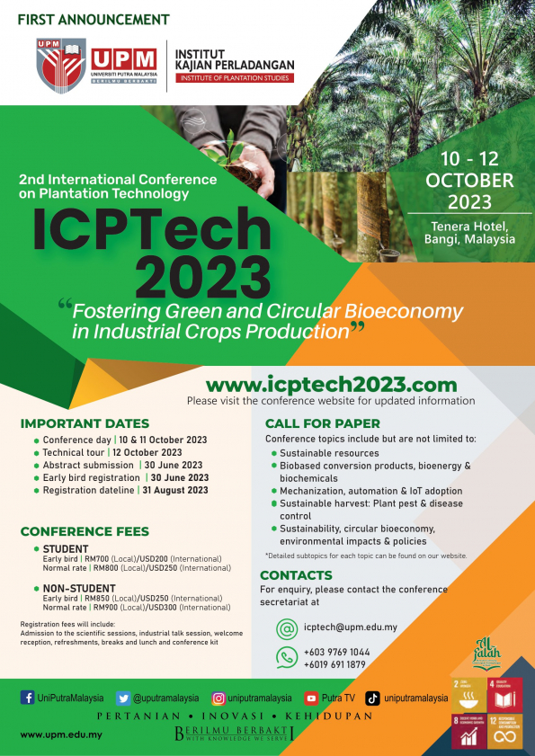 2nd International Conference on Plantation Technology (ICPTech2023)